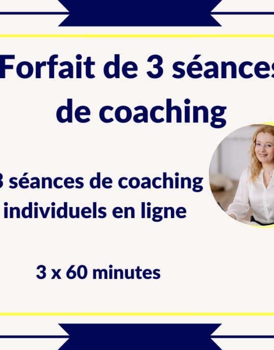 forfait de 3 seances de coaching