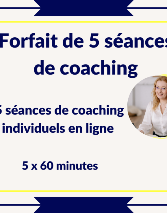 forfait de 5 seances de coaching